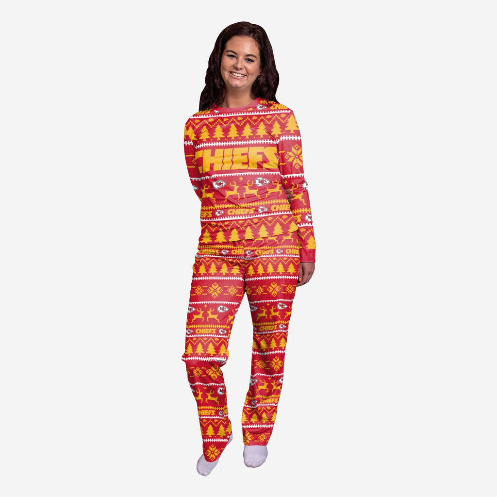 Kansas City Chiefs Womens Family Holiday Pyjamas FOCO L - FOCO.com | UK & IRE