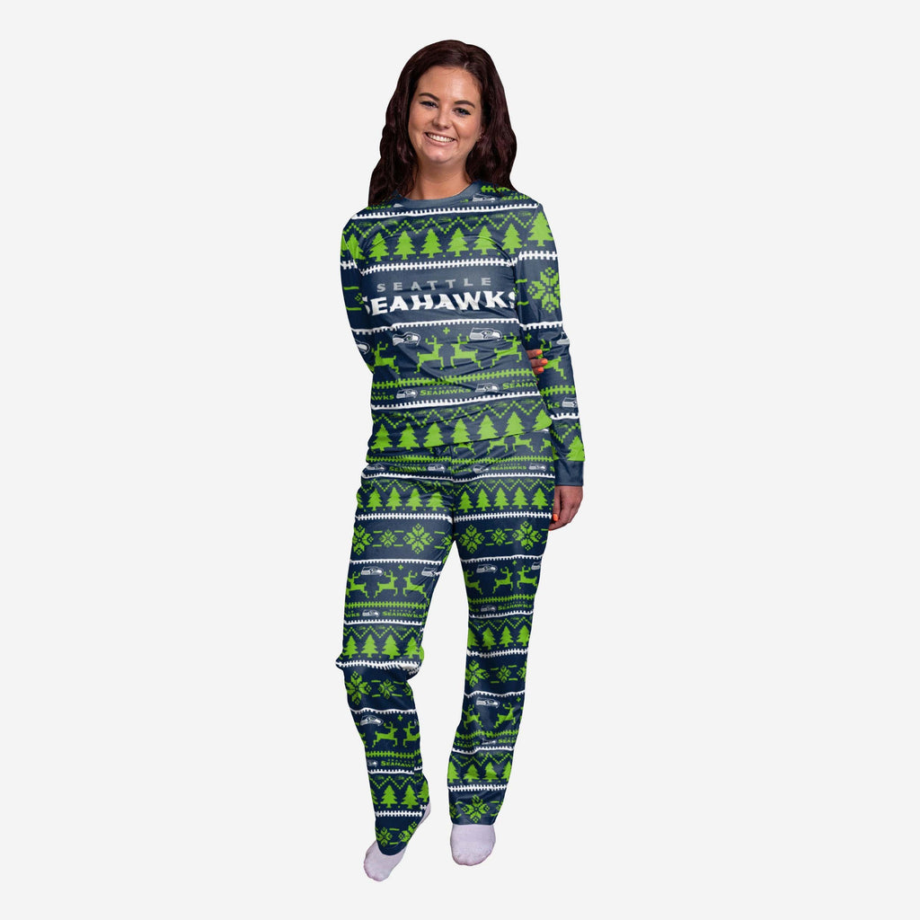 Seattle Seahawks Womens Family Holiday Pyjamas FOCO S - FOCO.com | UK & IRE