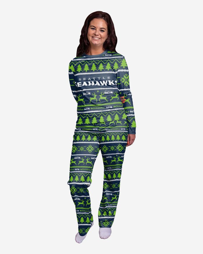 Seattle Seahawks Womens Family Holiday Pyjamas FOCO S - FOCO.com | UK & IRE