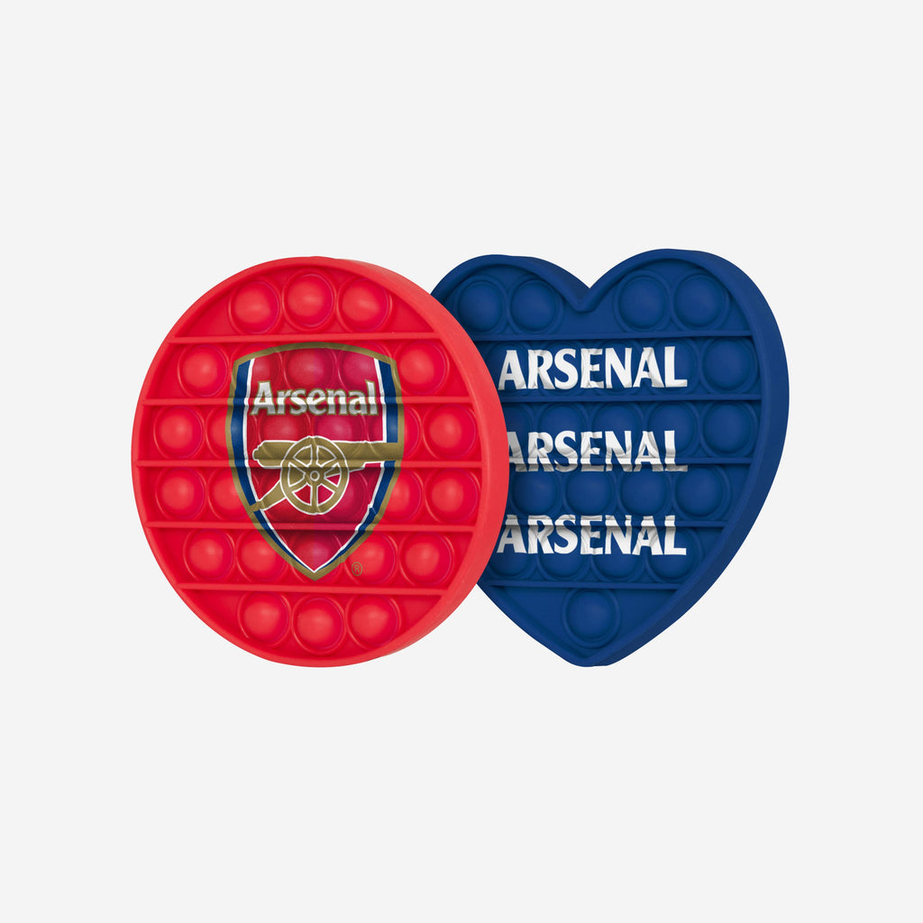 Arsenal FC 2 Pack Circle & Heart Push-Itz Fidget FOCO - FOCO.com | UK & IRE