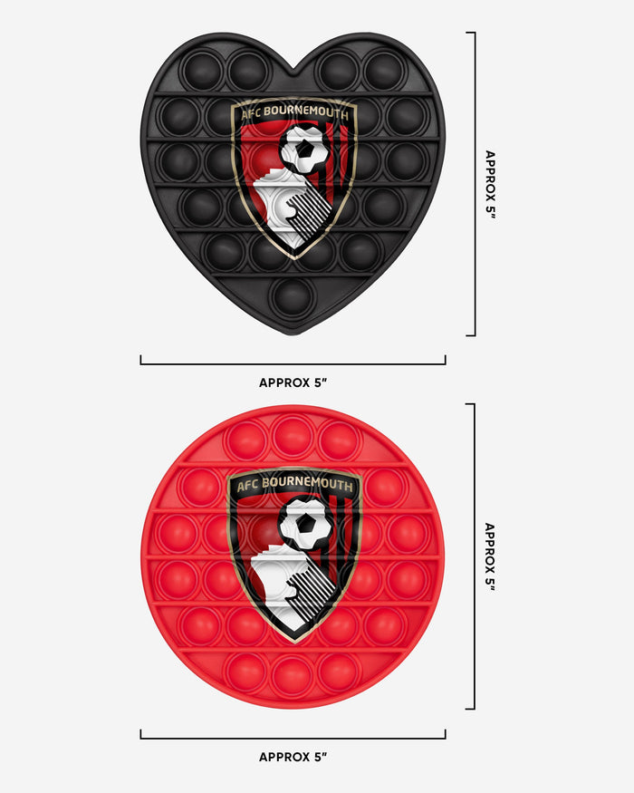 AFC Bournemouth 2 Pack Circle & Heart Push-Itz Fidget FOCO - FOCO.com | UK & IRE