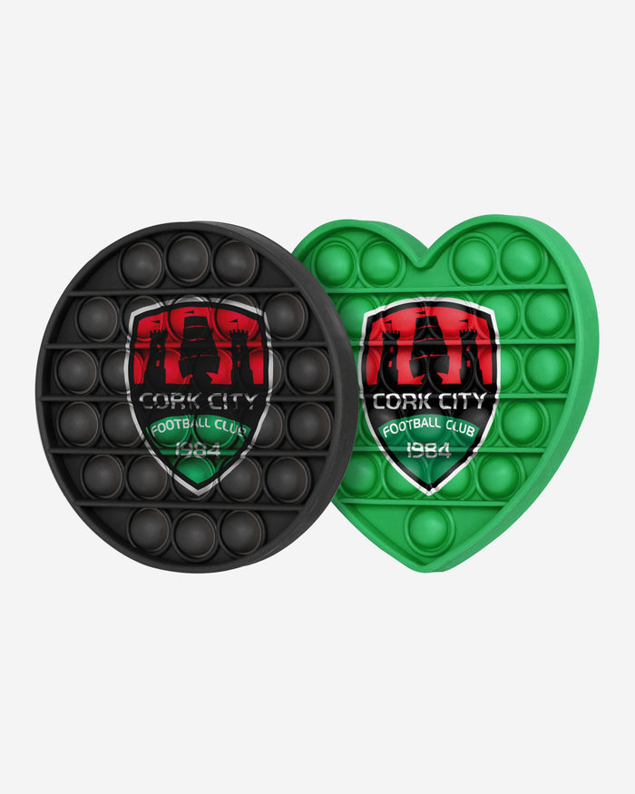Cork City FC 2 Pack Circle & Heart Push-Itz Fidget FOCO - FOCO.com | UK & IRE