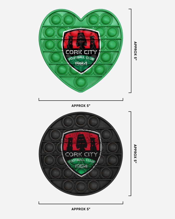 Cork City FC 2 Pack Circle & Heart Push-Itz Fidget FOCO - FOCO.com | UK & IRE
