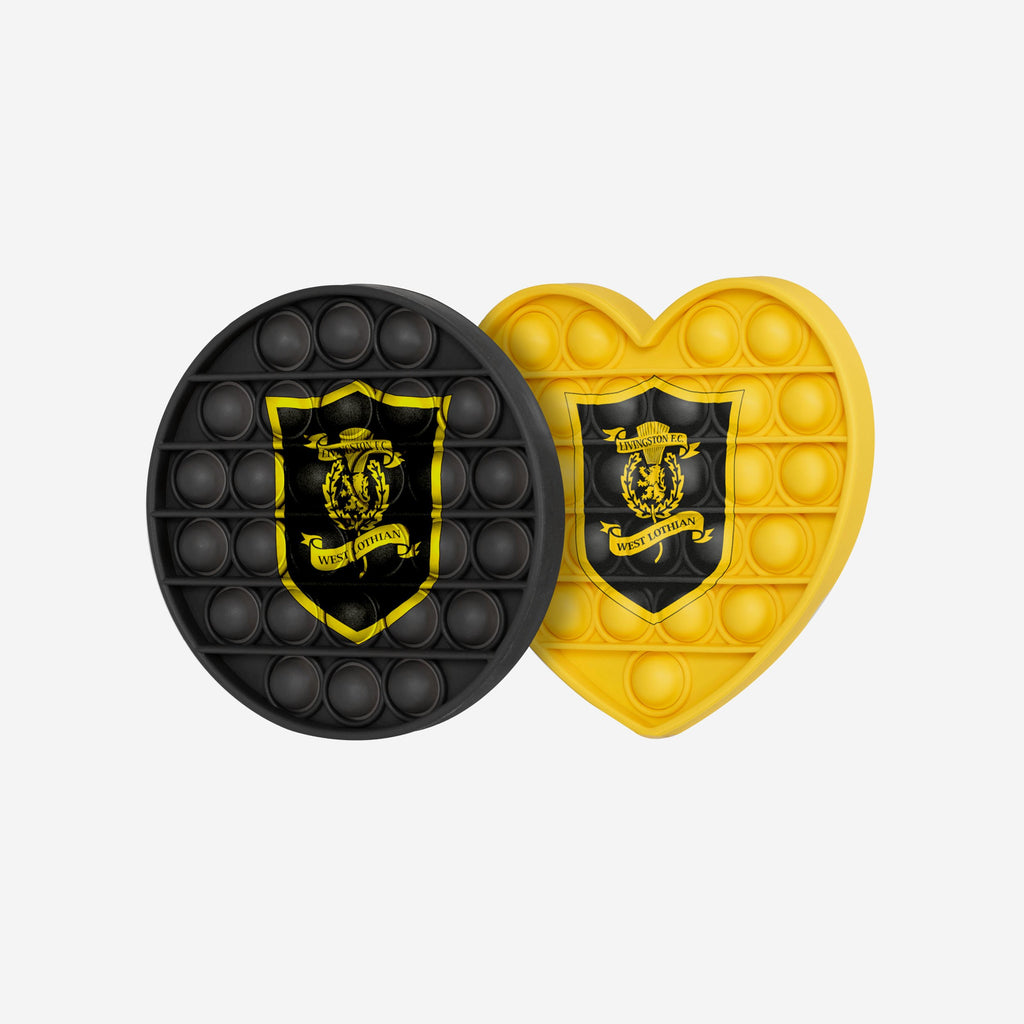 Livingston FC 2 Pack Circle & Heart Push-Itz Fidget FOCO - FOCO.com | UK & IRE
