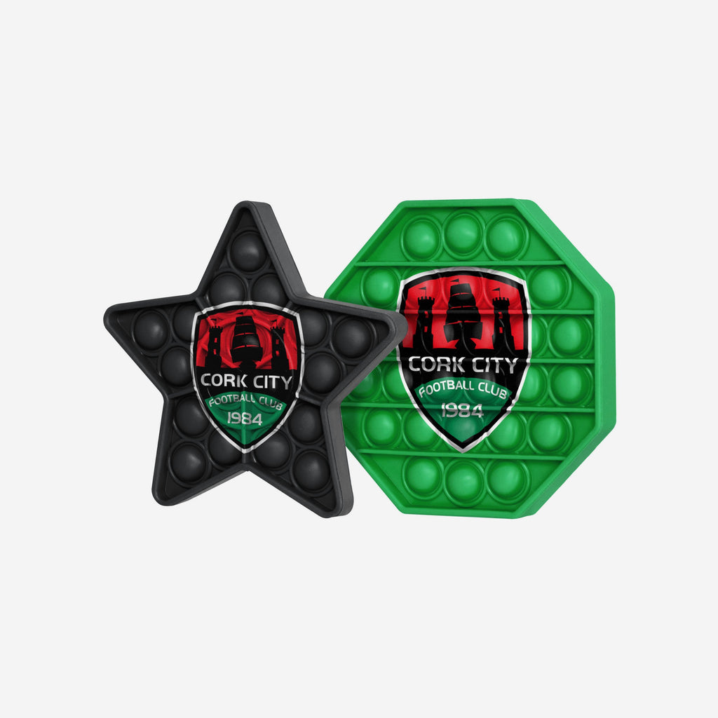 Cork City FC 2 Pack Octagon & Star Push-Itz Fidget FOCO - FOCO.com | UK & IRE