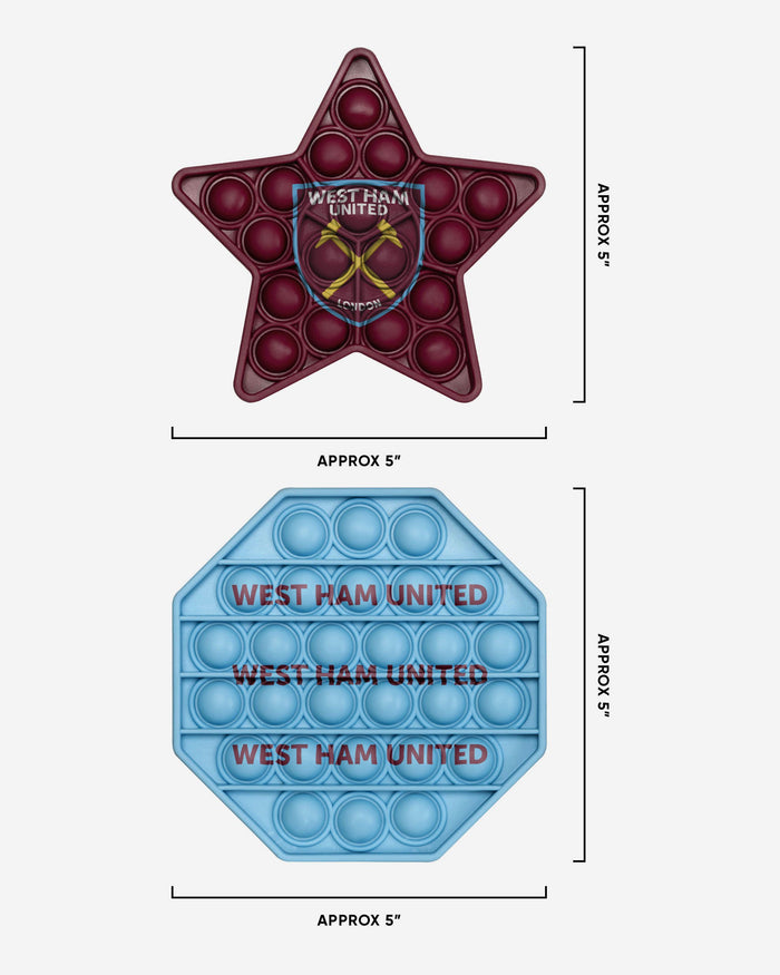 West Ham United FC 2 Pack Octagon & Star Push-Itz Fidget FOCO - FOCO.com | UK & IRE
