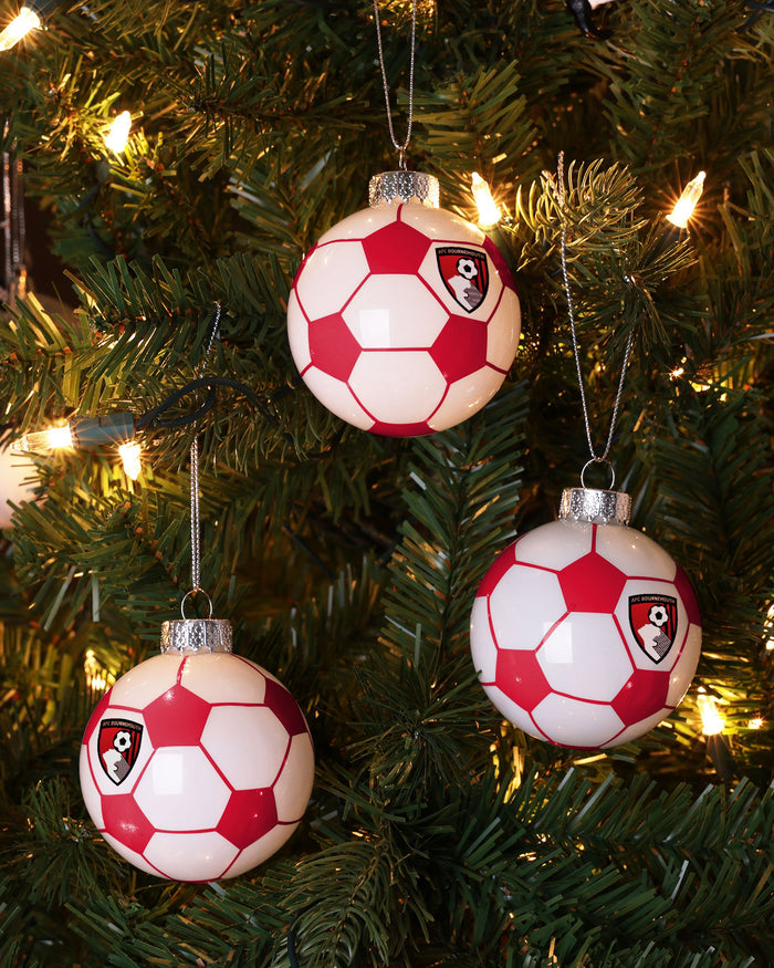 AFC Bournemouth 3 Pack Football Ornament FOCO - FOCO.com | UK & IRE