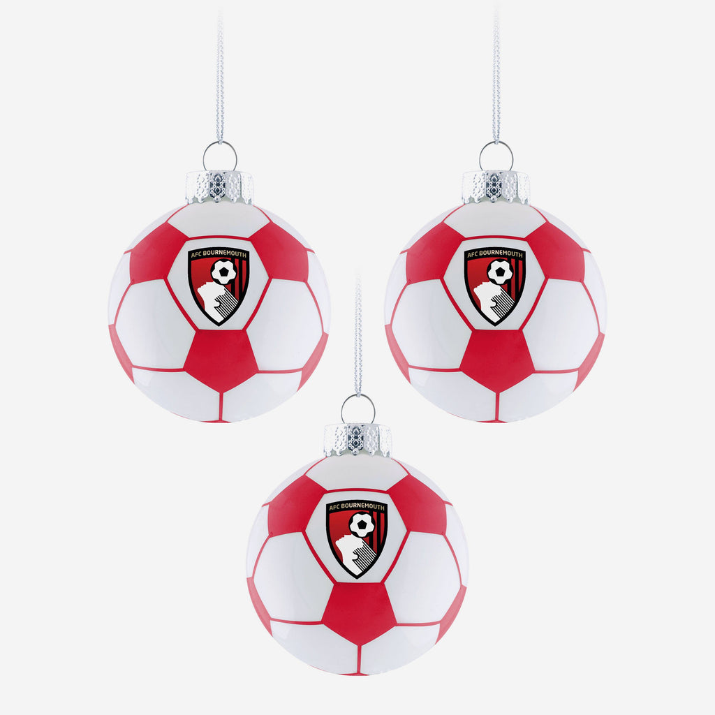 AFC Bournemouth 3 Pack Football Ornament FOCO - FOCO.com | UK & IRE