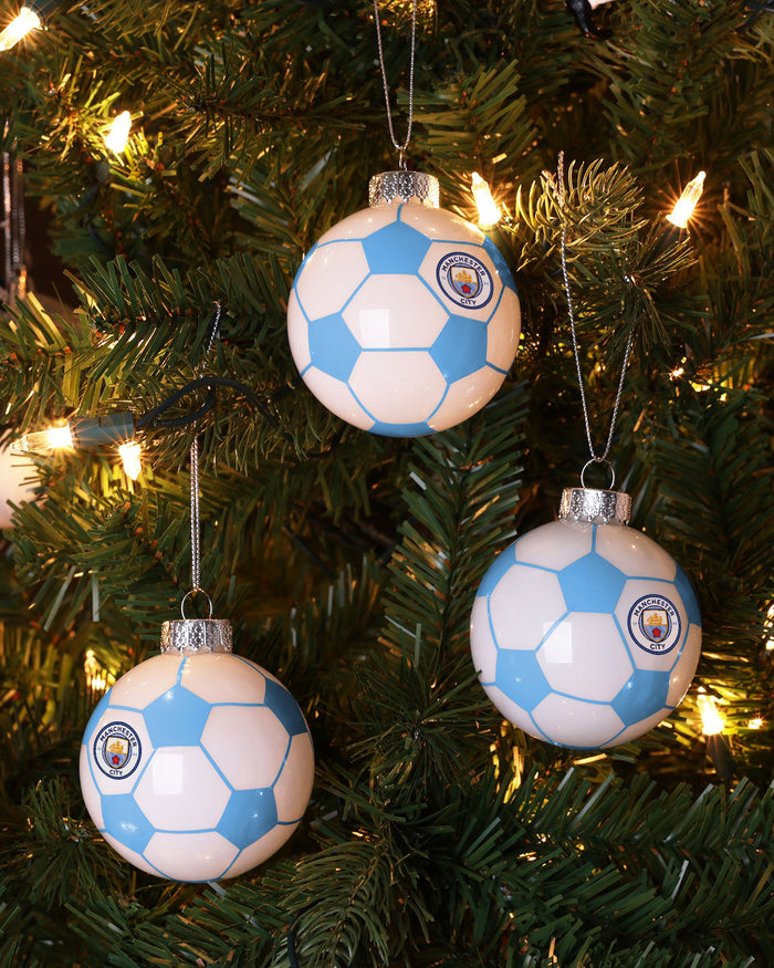 Manchester City FC 3 Pack Football Ornament FOCO - FOCO.com | UK & IRE