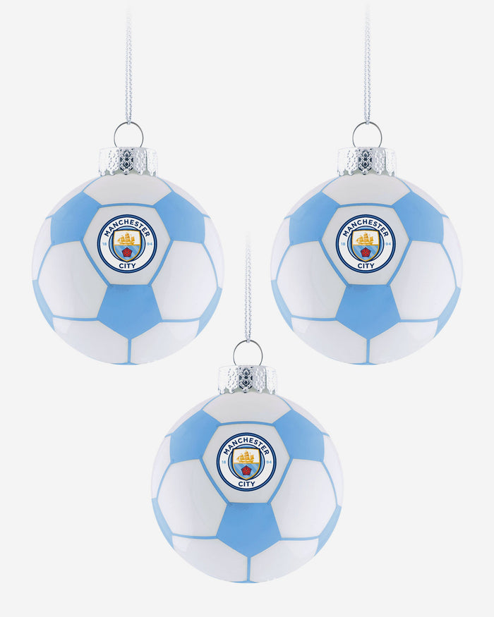 Manchester City FC 3 Pack Football Ornament FOCO - FOCO.com | UK & IRE