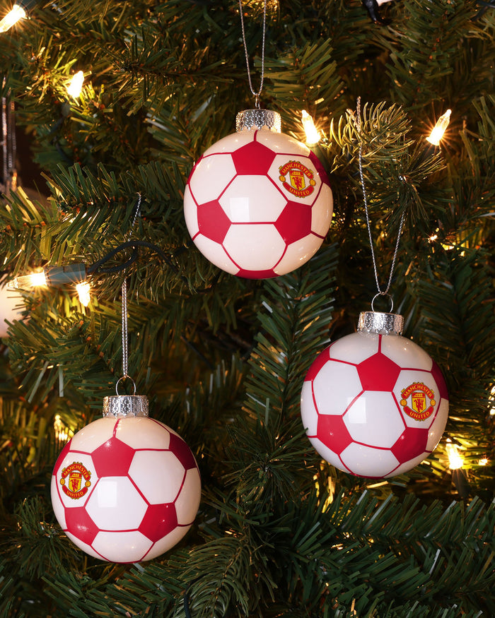 Manchester United FC 3 Pack Football Ornament FOCO - FOCO.com | UK & IRE