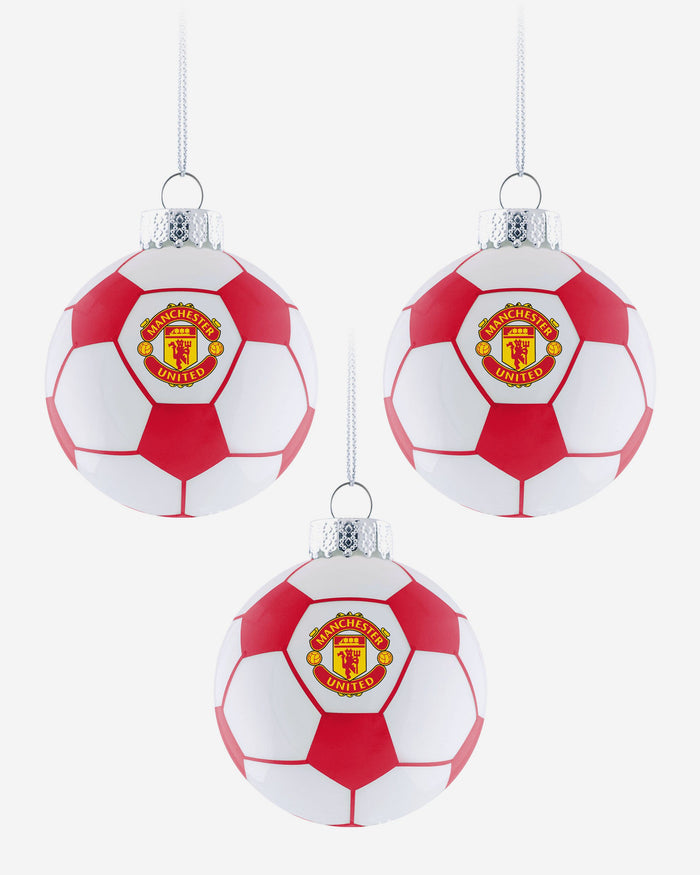 Manchester United FC 3 Pack Football Ornament FOCO - FOCO.com | UK & IRE