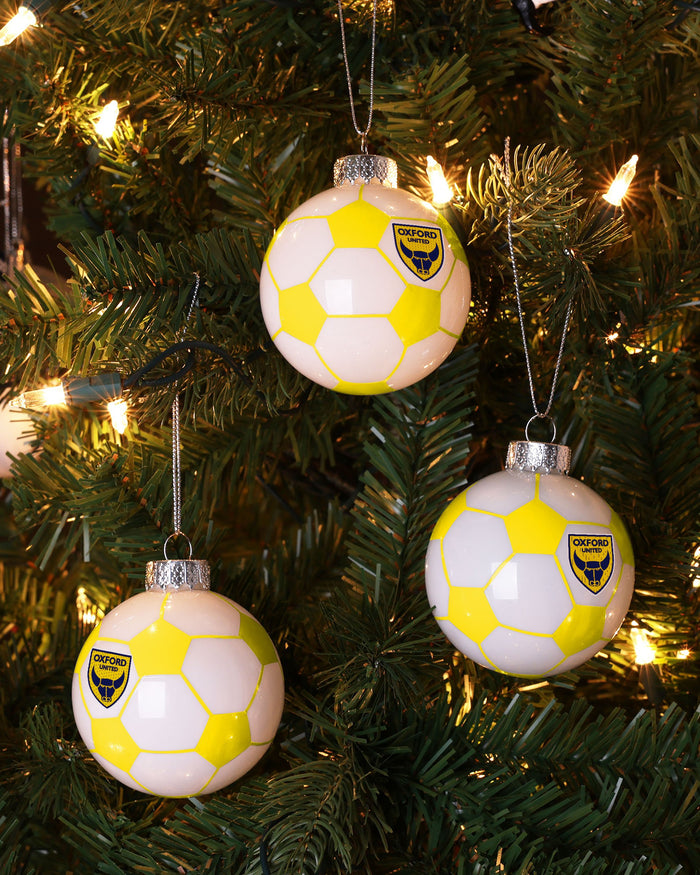 Oxford United FC 3 Pack Football Ornament FOCO - FOCO.com | UK & IRE