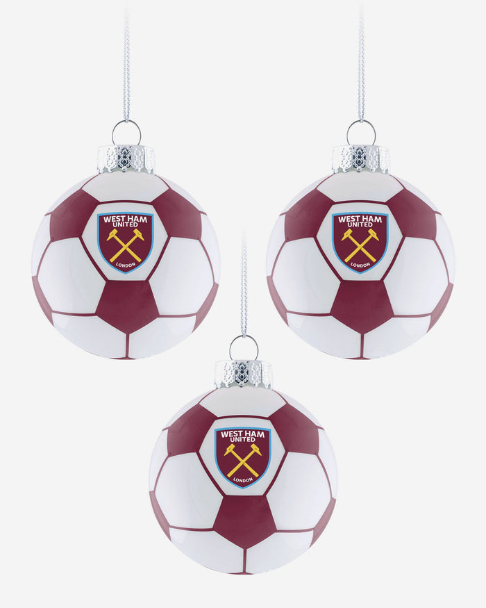 West Ham United FC 3 Pack Football Ornament FOCO - FOCO.com | UK & IRE