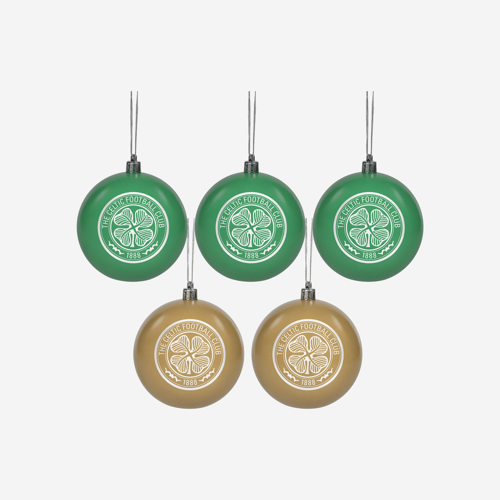 Celtic FC 5 Pack Bauble Set FOCO - FOCO.com | UK & IRE