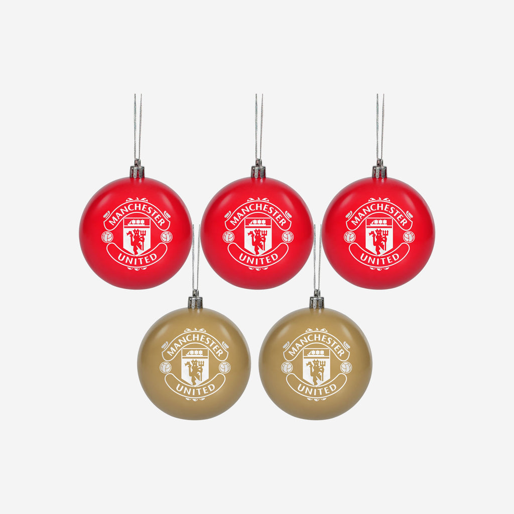 Manchester United FC 5 Pack Bauble Set FOCO - FOCO.com | UK & IRE