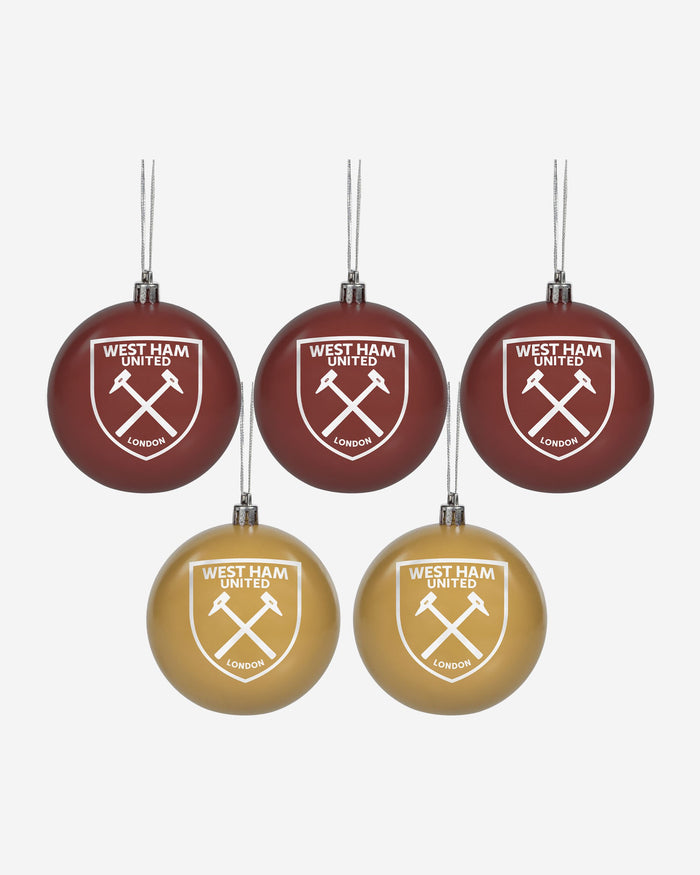 West Ham United FC 5 Pack Bauble Set FOCO - FOCO.com | UK & IRE