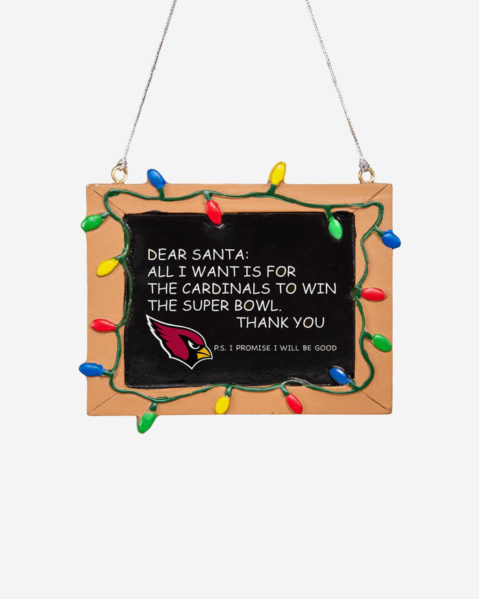 Arizona Cardinals Resin Chalkboard Sign Ornament FOCO - FOCO.com | UK & IRE