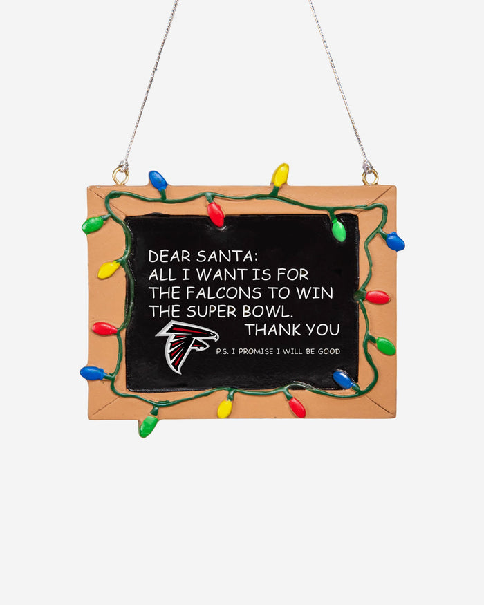 Atlanta Falcons Resin Chalkboard Sign Ornament FOCO - FOCO.com | UK & IRE