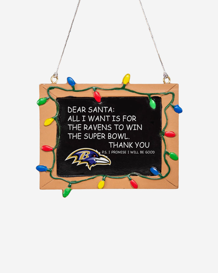 Baltimore Ravens Resin Chalkboard Sign Ornament FOCO - FOCO.com | UK & IRE