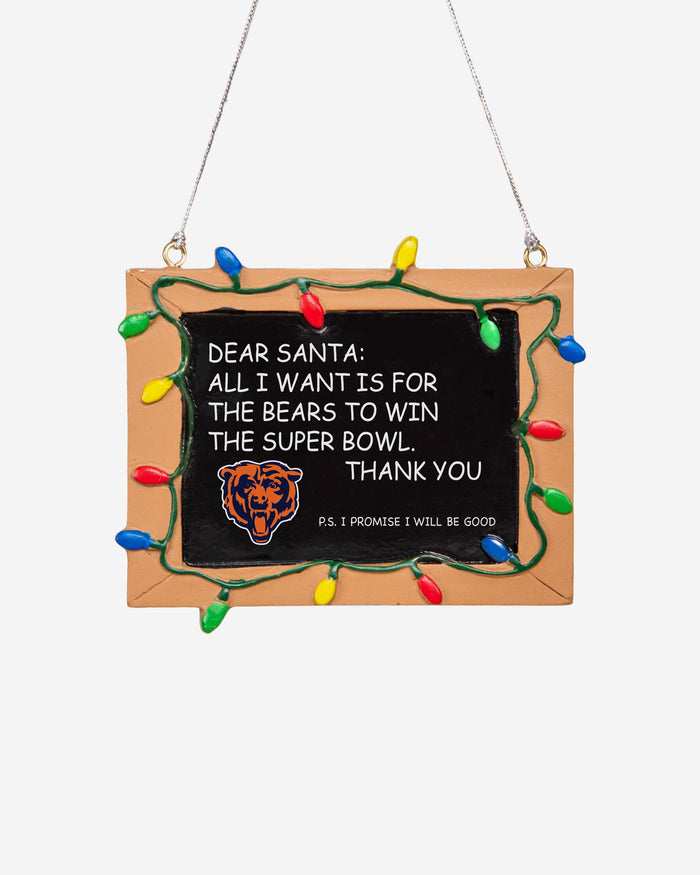 Chicago Bears Resin Chalkboard Sign Ornament FOCO - FOCO.com | UK & IRE
