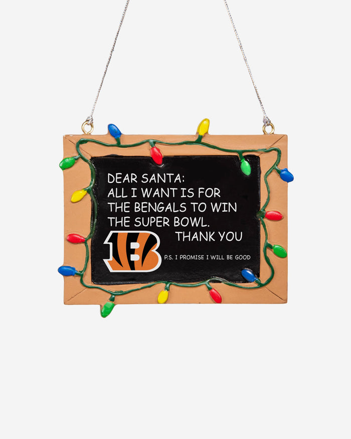 Cincinnati Bengals Resin Chalkboard Sign Ornament FOCO - FOCO.com | UK & IRE