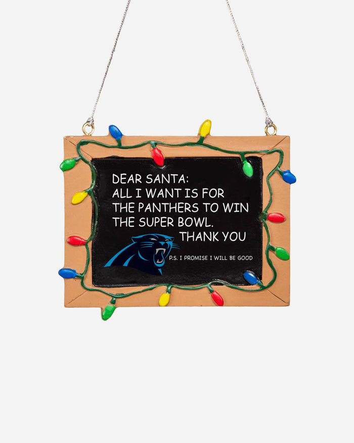 Carolina Panthers Resin Chalkboard Sign Ornament FOCO - FOCO.com | UK & IRE