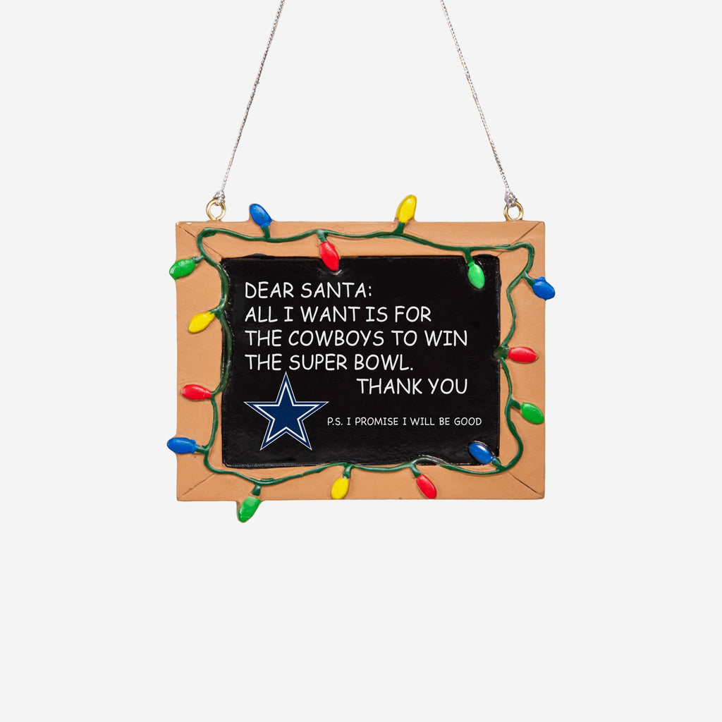 Dallas Cowboys Resin Chalkboard Sign Ornament FOCO - FOCO.com | UK & IRE