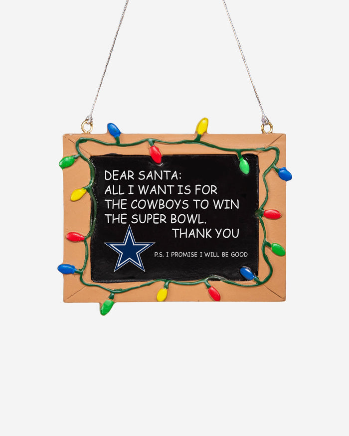 Dallas Cowboys Resin Chalkboard Sign Ornament FOCO - FOCO.com | UK & IRE