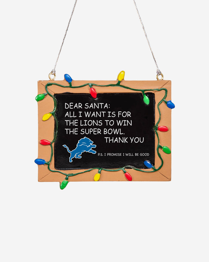 Detroit Lions Resin Chalkboard Sign Ornament FOCO - FOCO.com | UK & IRE