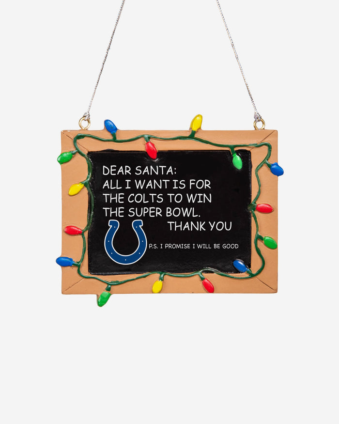 Indianapolis Colts Resin Chalkboard Sign Ornament FOCO - FOCO.com | UK & IRE