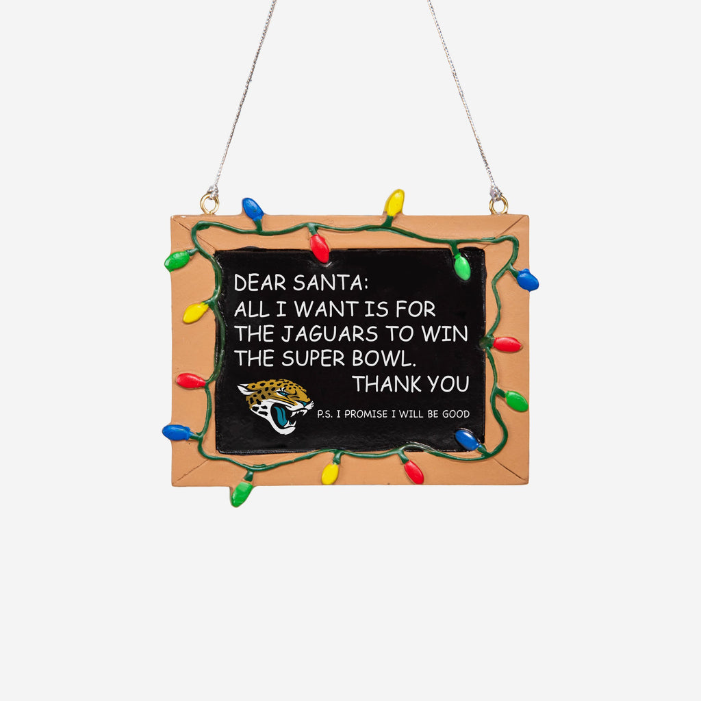 Jacksonville Jaguars Resin Chalkboard Sign Ornament FOCO - FOCO.com | UK & IRE