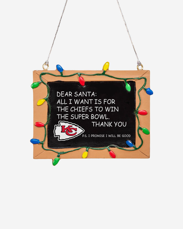 Kansas City Chiefs Resin Chalkboard Sign Ornament FOCO - FOCO.com | UK & IRE