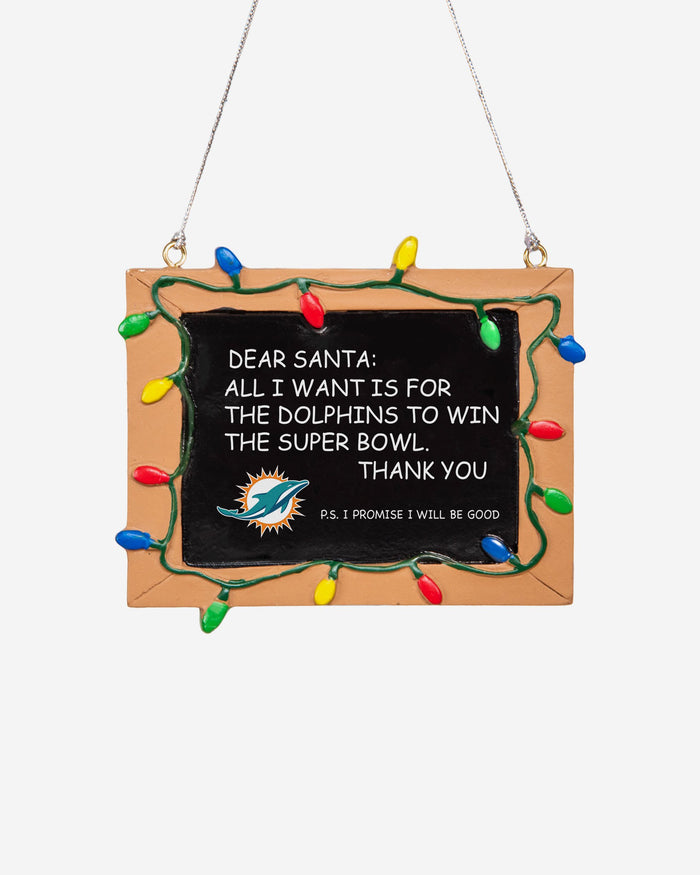 Miami Dolphins Resin Chalkboard Sign Ornament FOCO - FOCO.com | UK & IRE