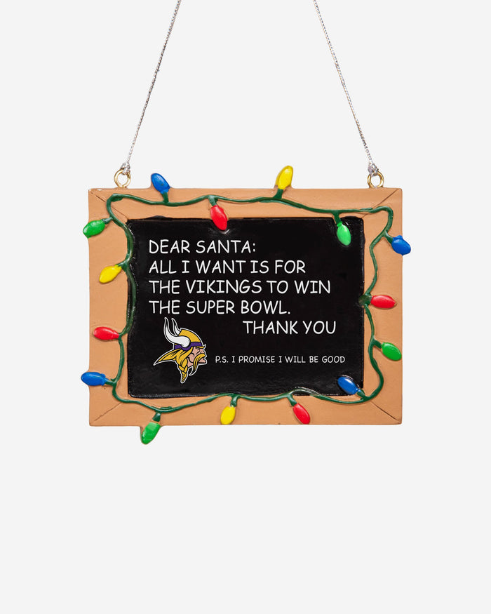 Minnesota Vikings Resin Chalkboard Sign Ornament FOCO - FOCO.com | UK & IRE