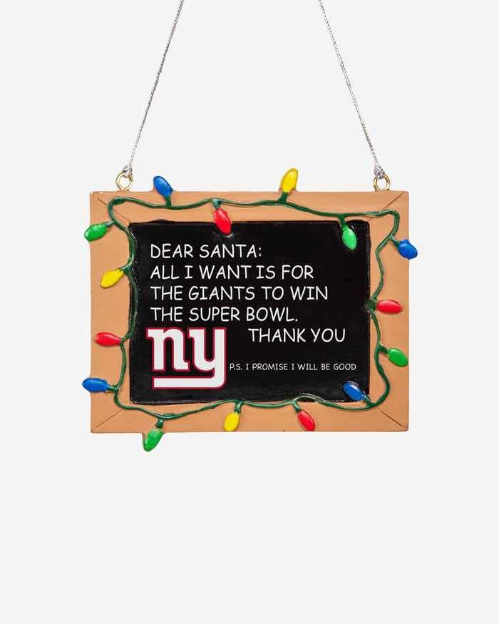 New York Giants Resin Chalkboard Sign Ornament FOCO - FOCO.com | UK & IRE