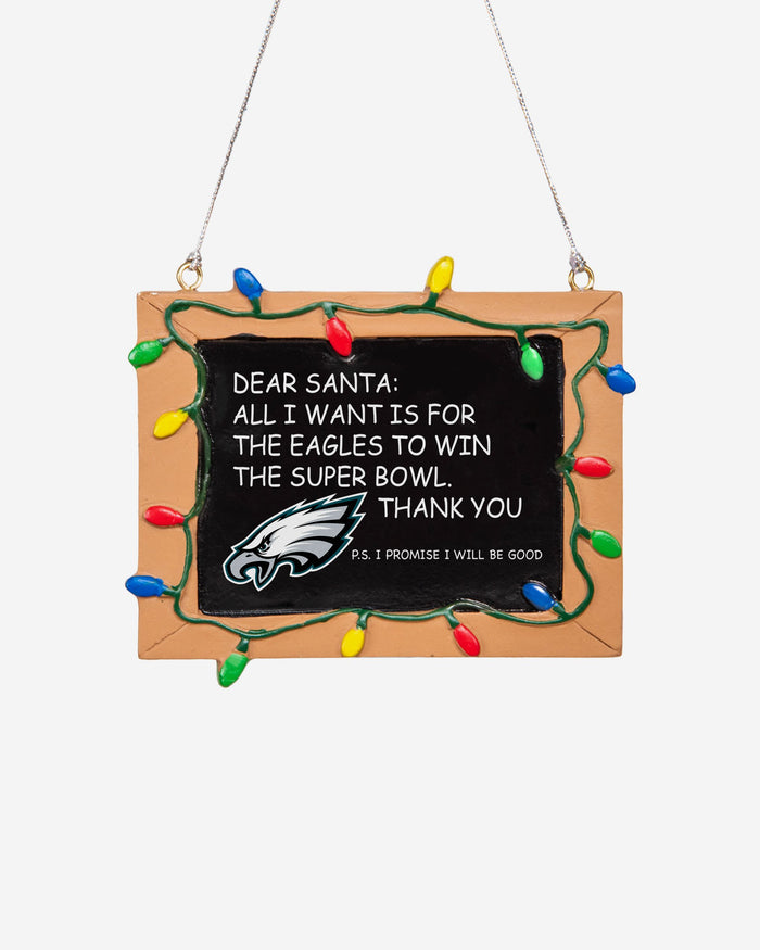 Philadelphia Eagles Resin Chalkboard Sign Ornament FOCO - FOCO.com | UK & IRE