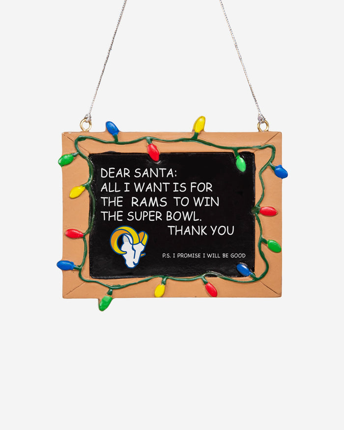 Los Angeles Rams Resin Chalkboard Sign Ornament FOCO - FOCO.com | UK & IRE