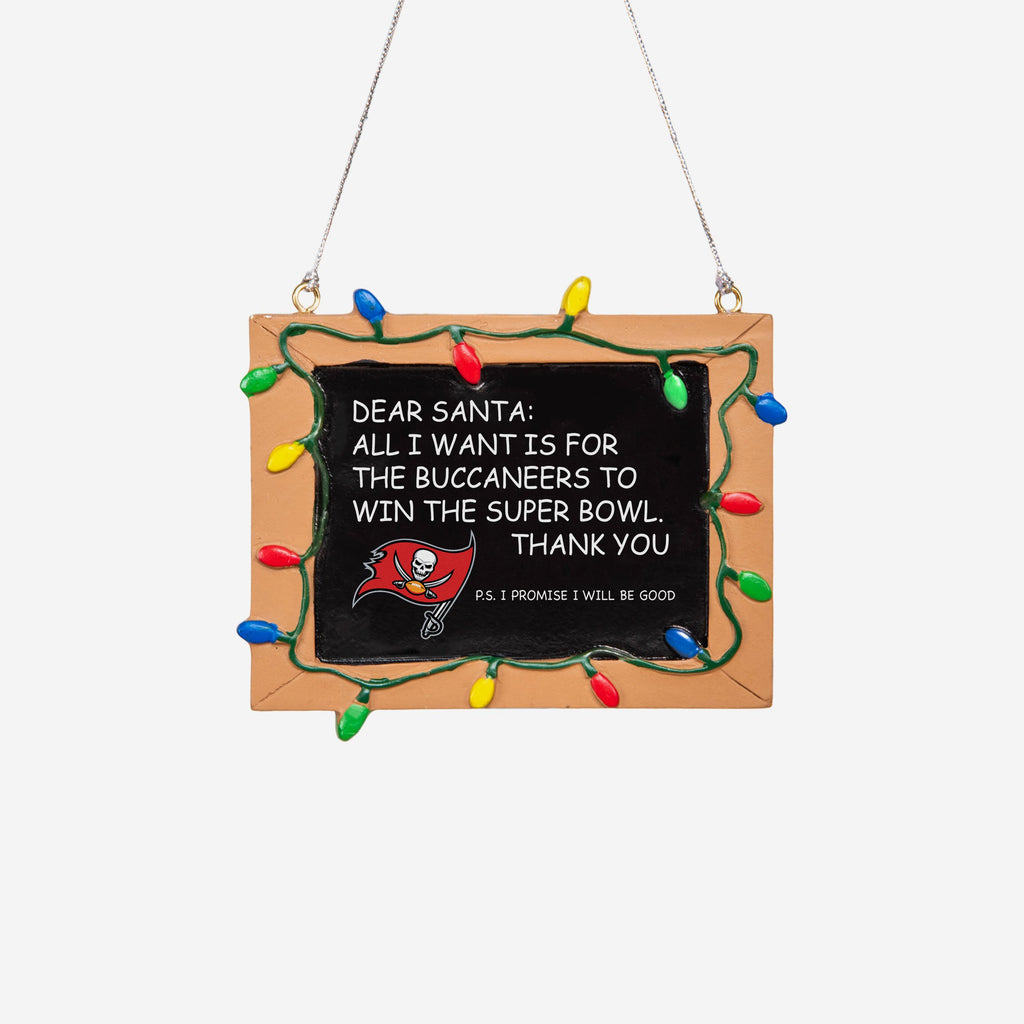 Tampa Bay Buccaneers Resin Chalkboard Sign Ornament FOCO - FOCO.com | UK & IRE