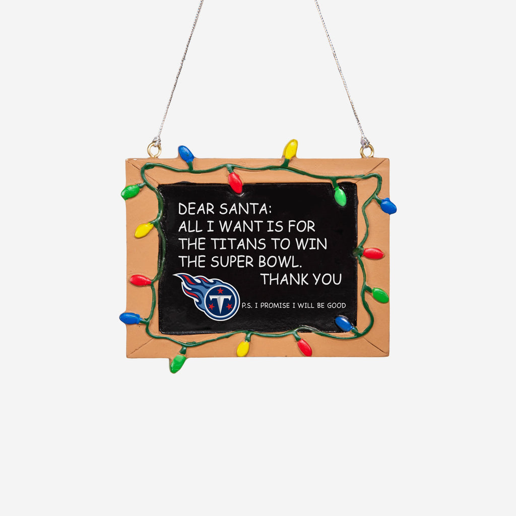 Tennessee Titans Resin Chalkboard Sign Ornament FOCO - FOCO.com | UK & IRE