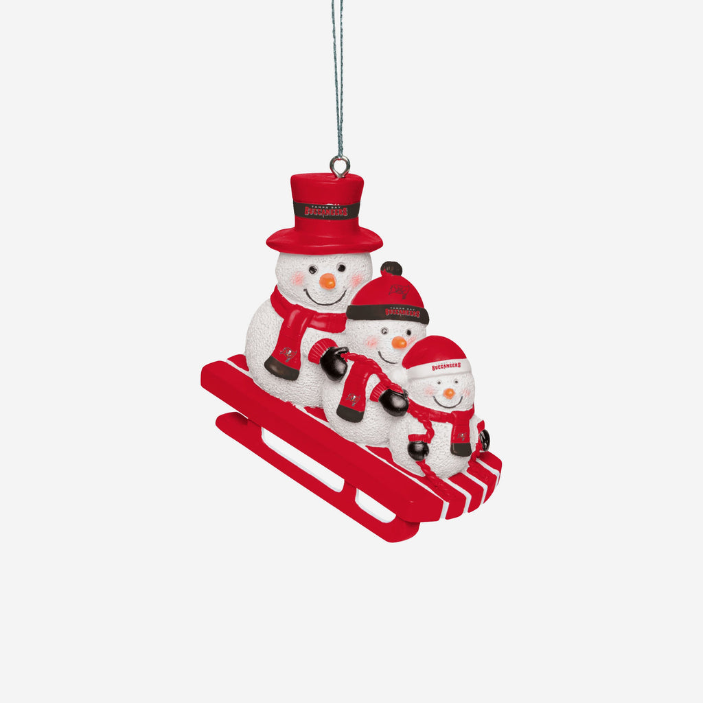 Tampa Bay Buccaneers Sledding Snowmen Ornament FOCO - FOCO.com | UK & IRE
