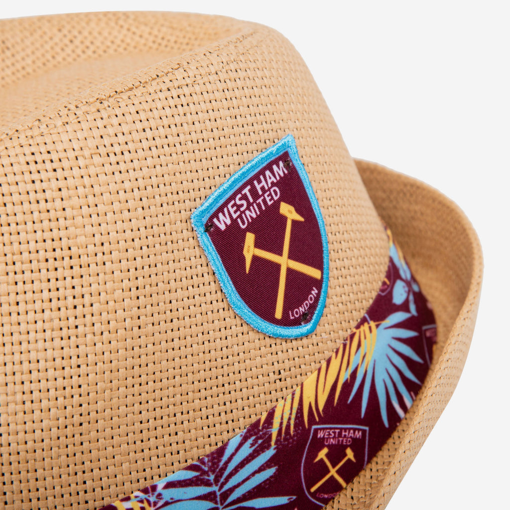 West Ham United FC Trilby Straw Hat FOCO UK