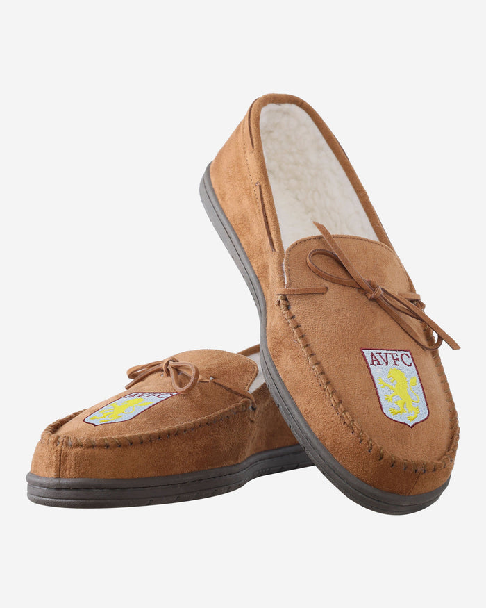 Aston Villa FC Original Suede Moccasin Slipper FOCO - FOCO.com | UK & IRE