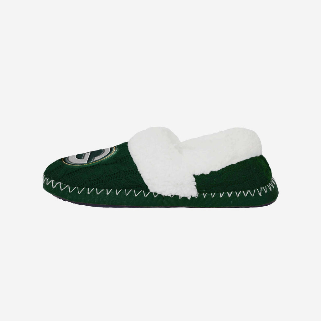 Green Bay Packers Team Colour Moccasin Slipper FOCO S - FOCO.com | UK & IRE