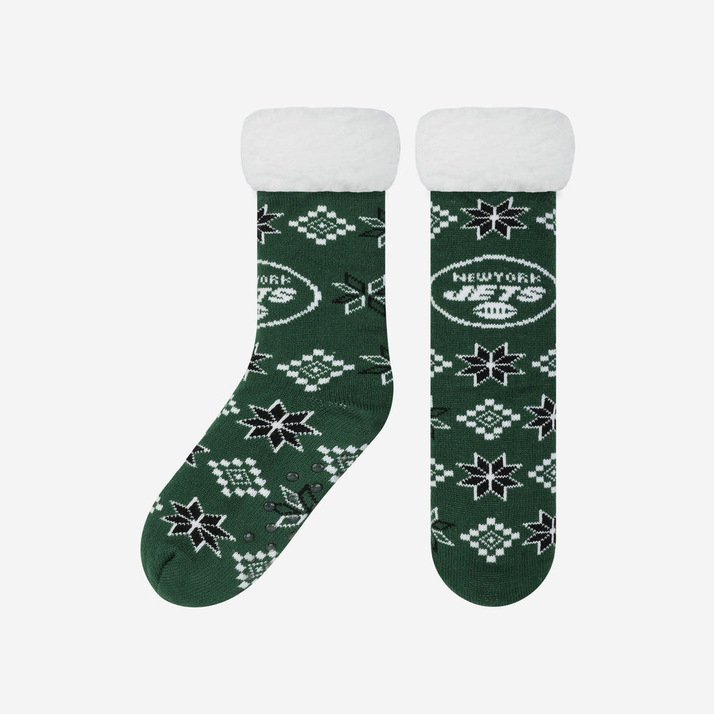 New York Jets Ugly Footy Slipper Socks FOCO - FOCO.com | UK & IRE