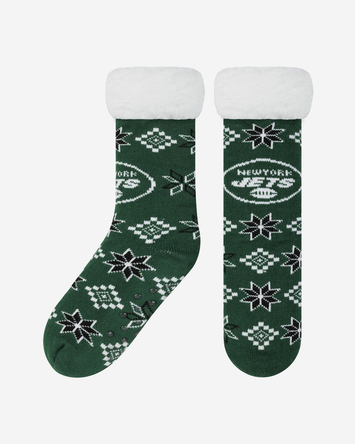 New York Jets Ugly Footy Slipper Socks FOCO - FOCO.com | UK & IRE