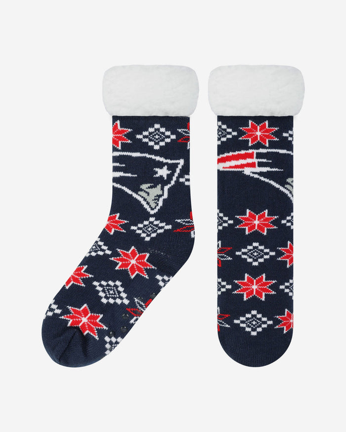 New England Patriots Ugly Footy Slipper Socks FOCO - FOCO.com | UK & IRE