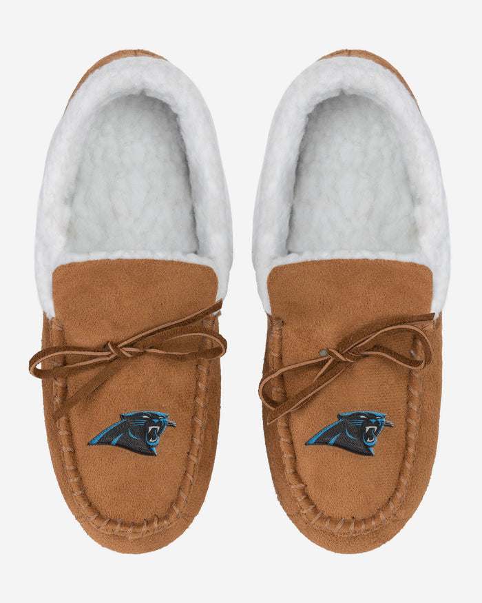 Carolina Panthers Fur Closed Back Moccasin Slipper FOCO - FOCO.com | UK & IRE