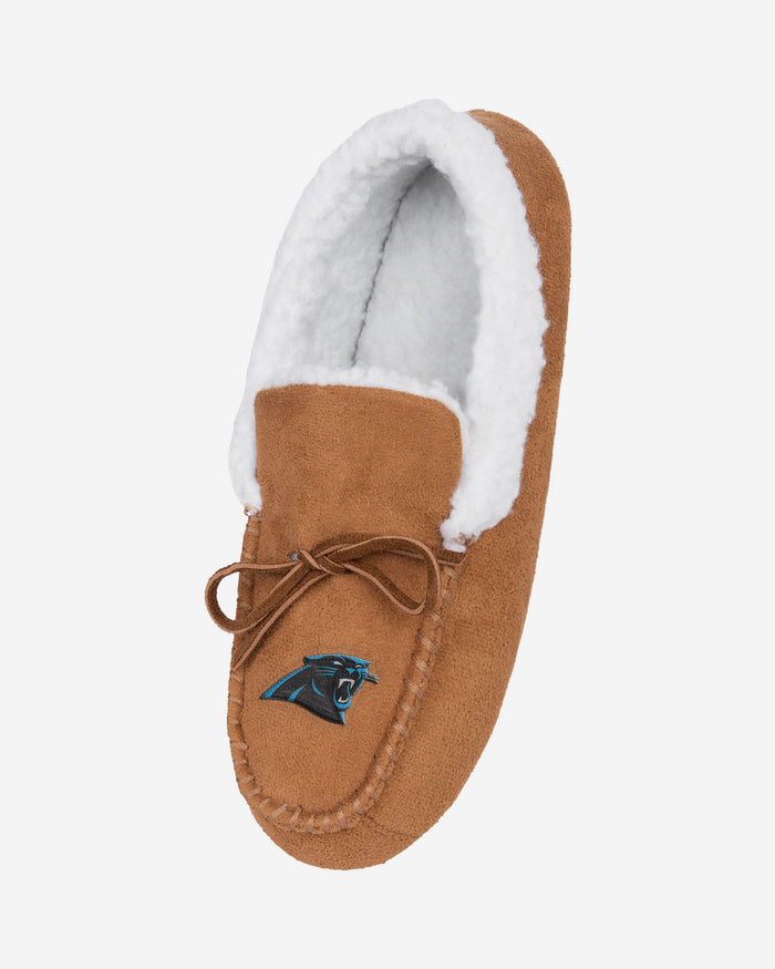 Carolina Panthers Fur Closed Back Moccasin Slipper FOCO - FOCO.com | UK & IRE