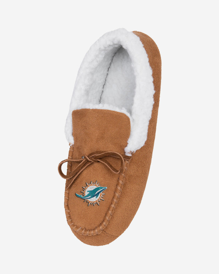 Miami Dolphins Fur Closed Back Moccasin Slipper FOCO - FOCO.com | UK & IRE